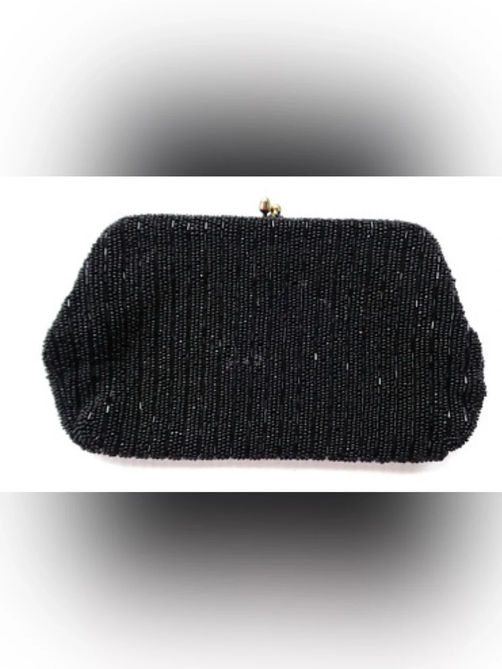 Black Vintage Beaded Evening Clutch - Classic Women's Accessory Stunning